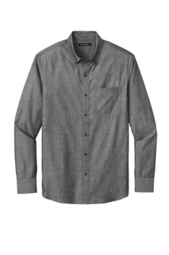 Unisex Long Sleeve Chambray Easy Care Shirt -Jiffyshirts Store 493e4695ad41f1