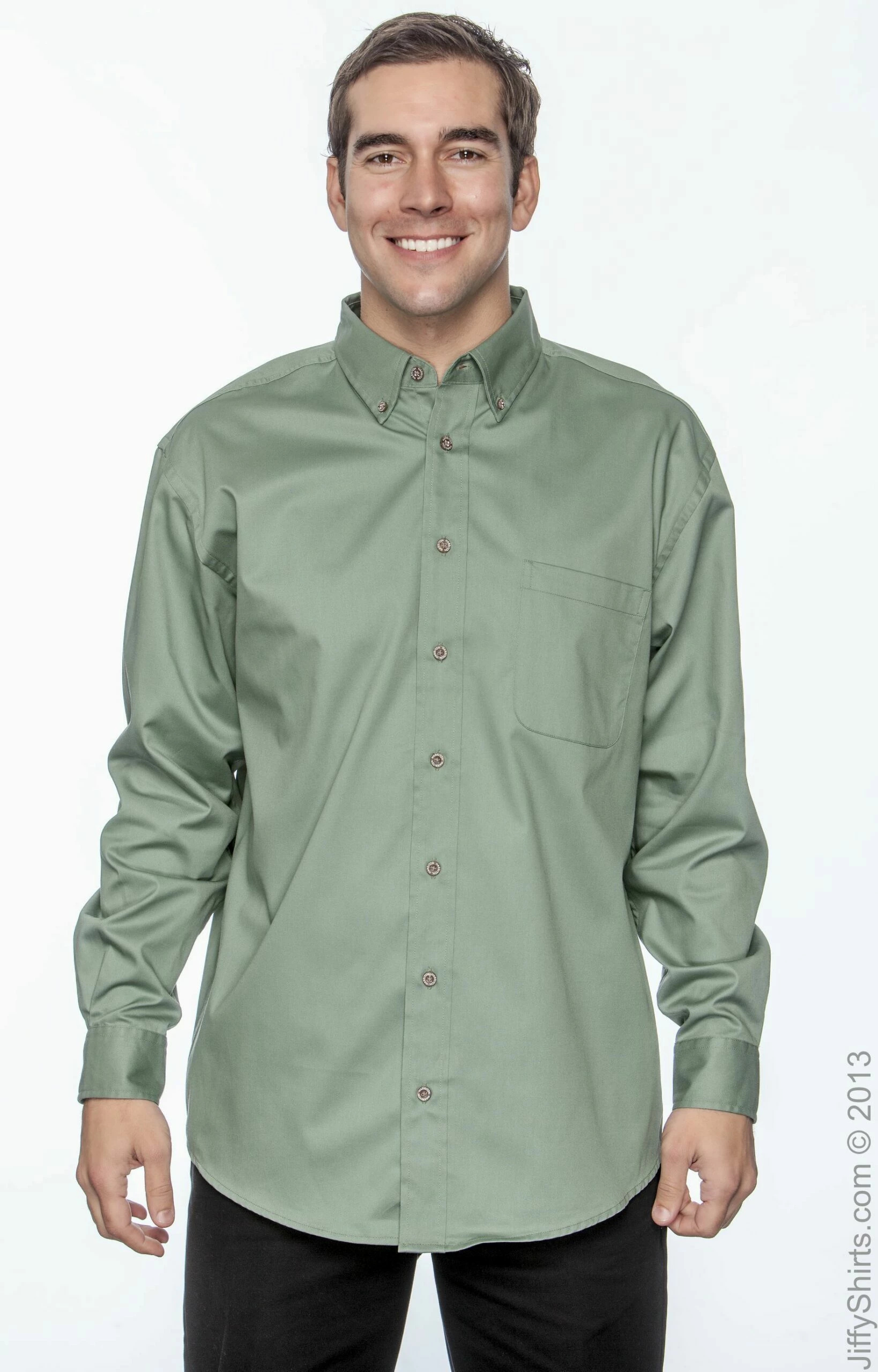 Men's Easy Blend™ Long-Sleeve Twill Shirt With Stain-Release 13 Men's Easy Blend™ Long-Sleeve Twill Shirt With Stain-Release - Image 11