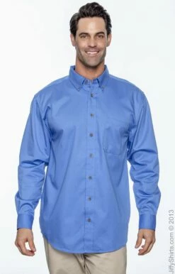 Men's Easy Blend™ Long-Sleeve Twill Shirt With Stain-Release 34 Men's Easy Blend™ Long-Sleeve Twill Shirt With Stain-Release -Jiffyshirts Store 4AF52AE1D4BFFA