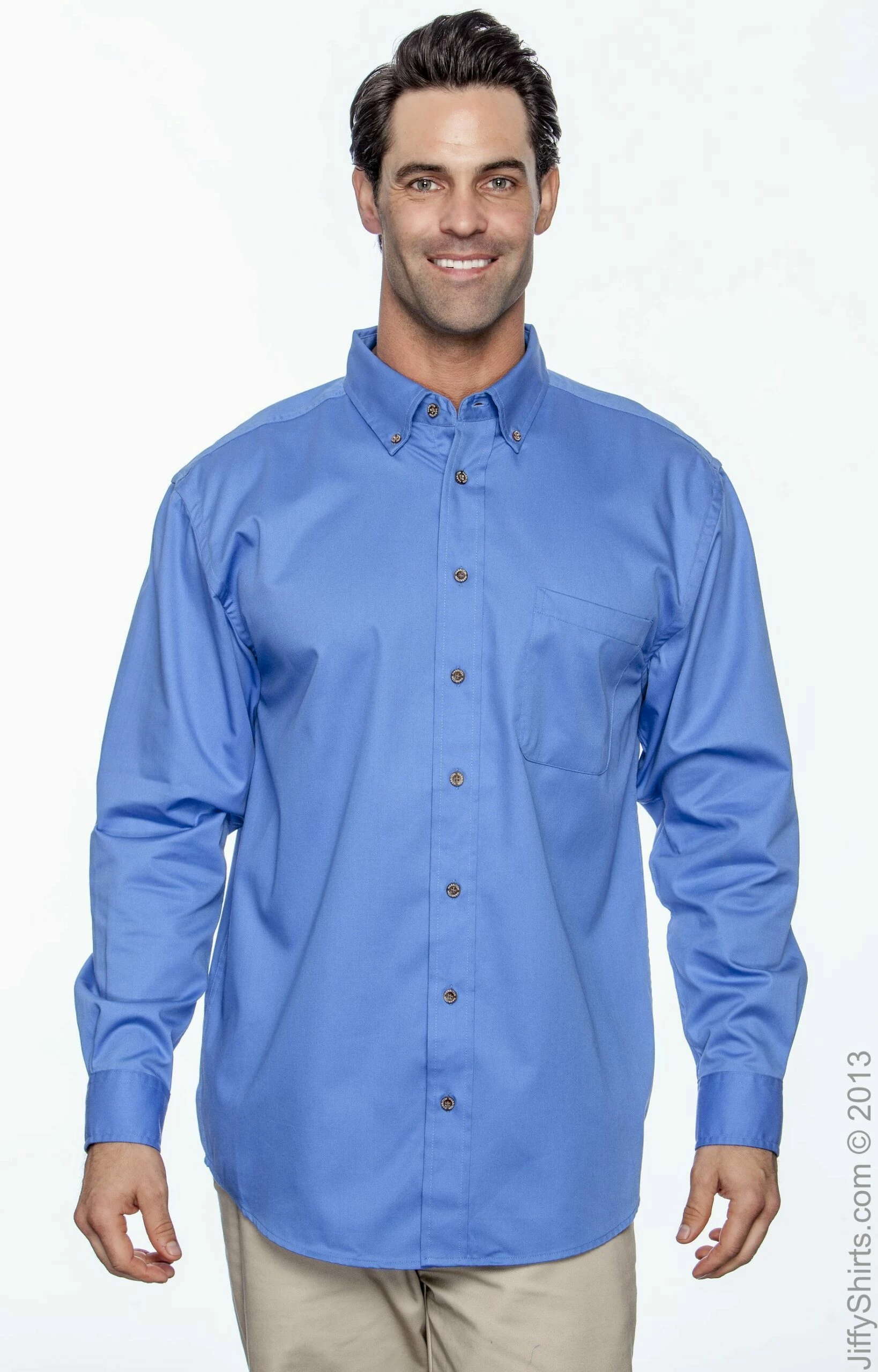 Men's Easy Blend™ Long-Sleeve Twill Shirt With Stain-Release 17 Men's Easy Blend™ Long-Sleeve Twill Shirt With Stain-Release - Image 15