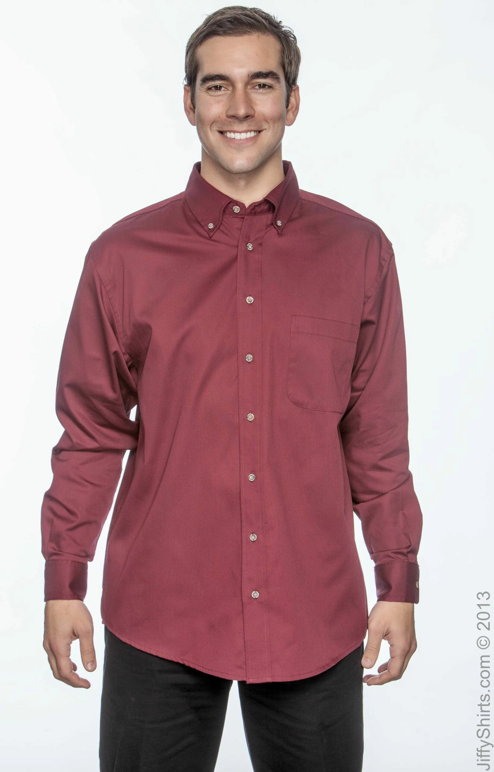 Men's Easy Blend™ Long-Sleeve Twill Shirt With Stain-Release 12 Men's Easy Blend™ Long-Sleeve Twill Shirt With Stain-Release - Image 10