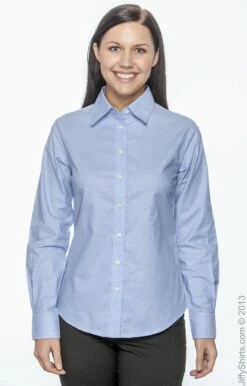 Ladies' Long-Sleeve Oxford With Stain-Release 15 Ladies' Long-Sleeve Oxford With Stain-Release -Jiffyshirts Store 4C146F767CC047