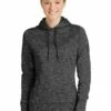 Ladies PosiCharge Electric Heather Fleece Hooded Pullover