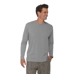 Platinum Adult Unisex CVC Long Sleeve Crew Neck Tee