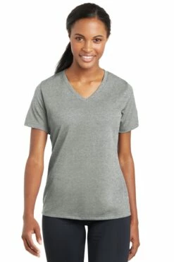 Ladies PosiCharge RacerMesh V-Neck Tee -Jiffyshirts Store 4c6fd8b1773797