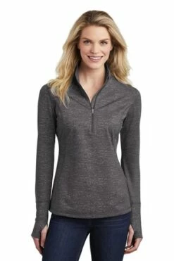 Ladies Sport-Wick Stretch Reflective Heather 1/2-Zip Pullover 16 Ladies Sport-Wick Stretch Reflective Heather 1/2-Zip Pullover -Jiffyshirts Store 4ce87619902d14