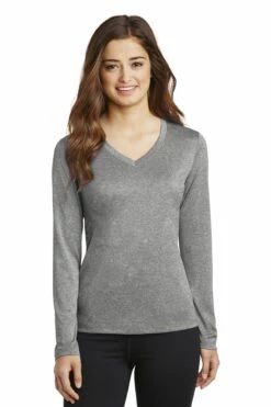 Ladies Long Sleeve Heather Contender V-Neck Tee 16 Ladies Long Sleeve Heather Contender V-Neck Tee -Jiffyshirts Store 4d613b8893cef6