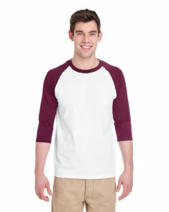 Gildan Adult Unisex Heavy Cotton™ 5.3 Oz. 3/4-Raglan Sleeve T-Shirt 30 Gildan Adult Unisex Heavy Cotton™ 5.3 Oz. 3/4-Raglan Sleeve T-Shirt -Jiffyshirts Store 4efb7a139d7516
