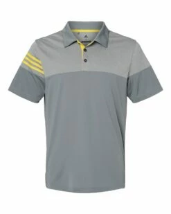 ADIDAS Men's 3-Stripes Heather Block Polo