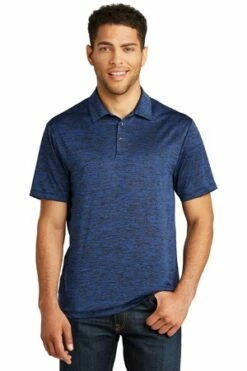 Men's PosiCharge Electric Heather Polo -Jiffyshirts Store 5025e82118a9da