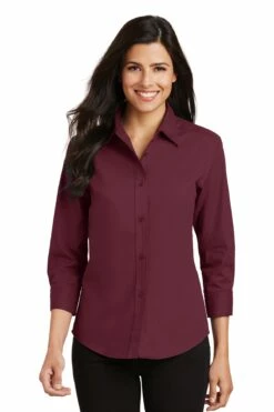 Ladies 3/4-Sleeve Easy Care Shirt -Jiffyshirts Store 507c1ddc188a42
