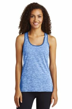 Ladies PosiCharge Electric Heather Racerback Tank -Jiffyshirts Store 5092d96b84b2db