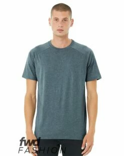 Men's Heather CVC Raglan T-Shirt -Jiffyshirts Store 513c405521a54f