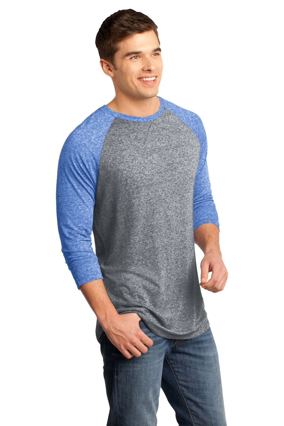 District Unisex Microburn 3/4-Sleeve Raglan Tee 5 District Unisex Microburn 3/4-Sleeve Raglan Tee - Image 3