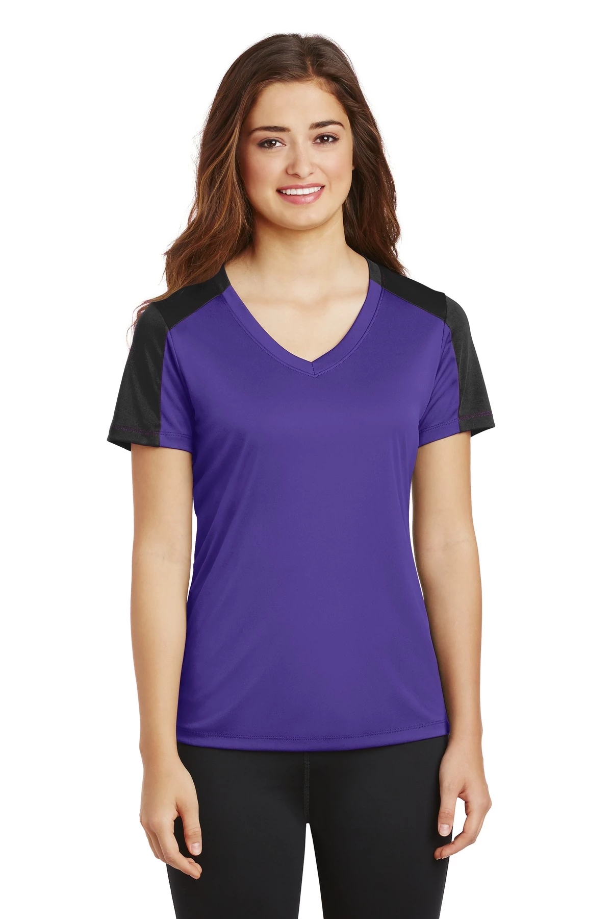 Ladies PosiCharge Competitor Sleeve-Blocked V-Neck Tee 14 Ladies PosiCharge Competitor Sleeve-Blocked V-Neck Tee - Image 12
