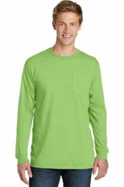 Unisex Beach Wash Garment-Dyed Long Sleeve Pocket Tee -Jiffyshirts Store 51eff11cab9ca0