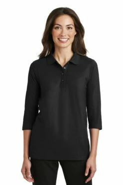 Ladies Silk Touch 3/4-Sleeve Polo -Jiffyshirts Store 526bfbd3187931