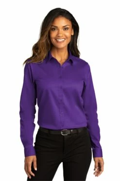 Ladies Long Sleeve SuperPro React Twill Shirt -Jiffyshirts Store 52d834232de02b