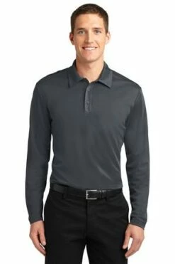 Silk Touch Performance Long Sleeve Polo -Jiffyshirts Store 53ccf86cd97879