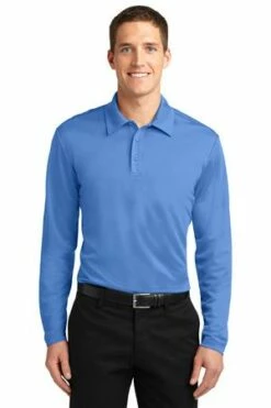Silk Touch Performance Long Sleeve Polo -Jiffyshirts Store 54baaeca69ad8b