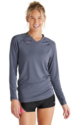 Women's Vee Neck Long Sleeve