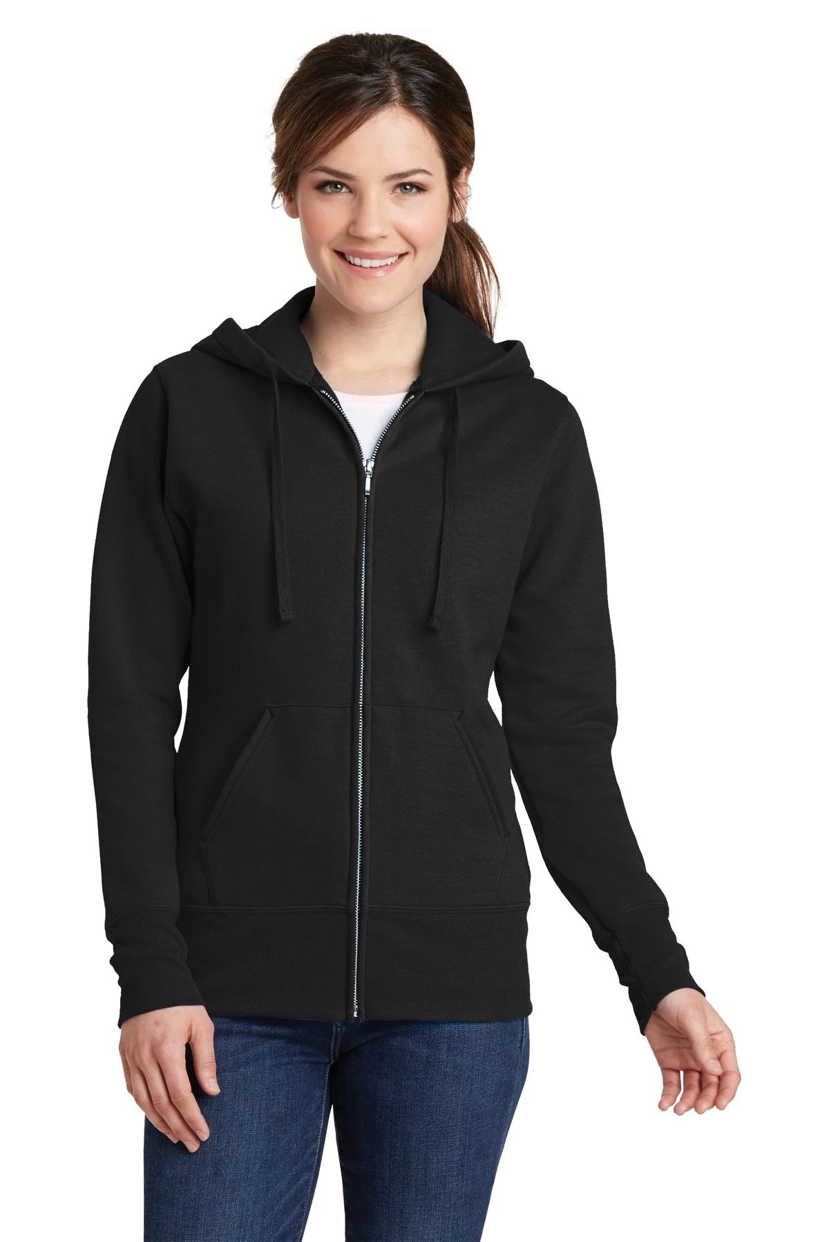 Ladies Core Fleece Full-Zip Hooded Sweatshirt 6 Ladies Core Fleece Full-Zip Hooded Sweatshirt - Image 4