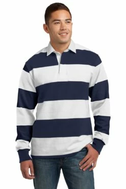 Classic Long Sleeve Rugby Polo -Jiffyshirts Store 56df3adf1155bb