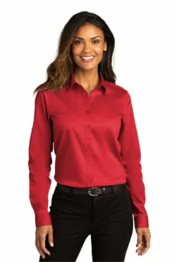Ladies Long Sleeve SuperPro React Twill Shirt -Jiffyshirts Store 571a3448735d77