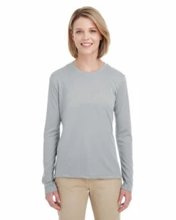 Ladies' Cool & Dry Performance Long-Sleeve Top -Jiffyshirts Store 5838f159365841