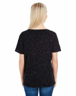 Ladies' Triblend Fleck Short-Sleeve V-Neck T-Shirt -Jiffyshirts Store 59316724c5f17d