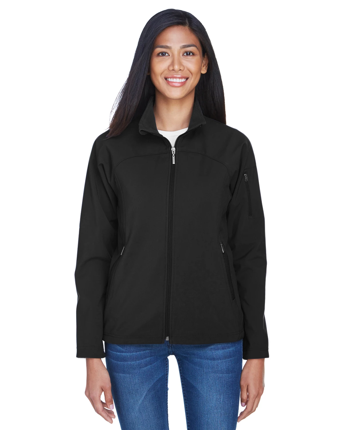 Ladies' Three-Layer Fleece Bonded Performance Soft Shell Jacket 3 Ladies' Three-Layer Fleece Bonded Performance Soft Shell Jacket