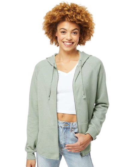 Women's California Wave Wash Full-Zip Hooded Sweatshirt 11 Women's California Wave Wash Full-Zip Hooded Sweatshirt - Image 9