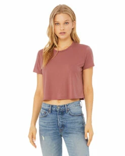 Ladies' Flowy Cropped T-Shirt -Jiffyshirts Store 5ce2659a3138f6