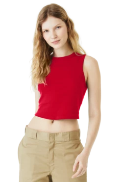 Ladies' Micro Rib Muscle Crop Tank 18 Ladies' Micro Rib Muscle Crop Tank -Jiffyshirts Store 632df726ec0089