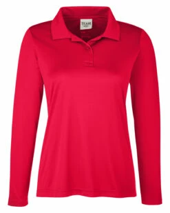 Ladies' Zone Performance Long Sleeve Polo -Jiffyshirts Store 636da116a3400f