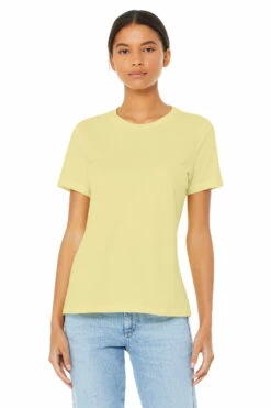 Ladies' Heathered Relaxed Jersey Short-Sleeve T-Shirt -Jiffyshirts Store 6400CVC Heather French Vanilla 1
