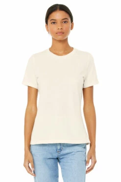 Ladies' Heathered Relaxed Jersey Short-Sleeve T-Shirt -Jiffyshirts Store 6400CVC Heather Natural 1