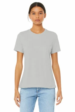 Ladies' Heathered Relaxed Jersey Short-Sleeve T-Shirt -Jiffyshirts Store 6400CVC Heather Silver 1