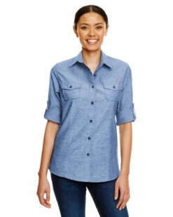Ladies Chambray Woven Shirt
