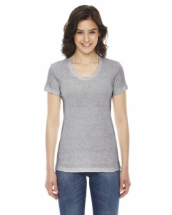 Ladies' Triblend Short-Sleeve Track T-Shirt -Jiffyshirts Store 67be3118617762