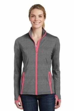 Ladies Sport-Wick Stretch Contrast Full-Zip Jacket -Jiffyshirts Store 67db861a9ba9f0