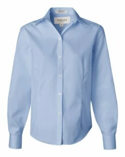 Van Heusen Women's Non-Iron Pinpoint Oxford Shirt -Jiffyshirts Store 6808e5c28e8690