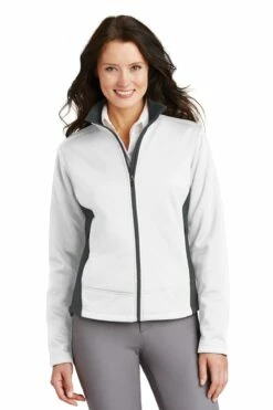 Ladies Two-Tone Soft Shell Jacket -Jiffyshirts Store 68ba1b2625c3c4