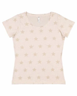 Women's Star Print Scoop Neck T-Shirt