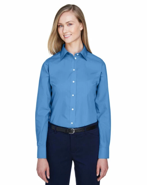 Ladies' Crown Woven Collection™ Solid Broadcloth -Jiffyshirts Store 6b5ac898909bbd