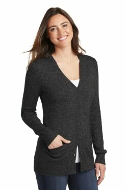 Ladies Marled Cardigan Sweater -Jiffyshirts Store 6b76daeb06d60e