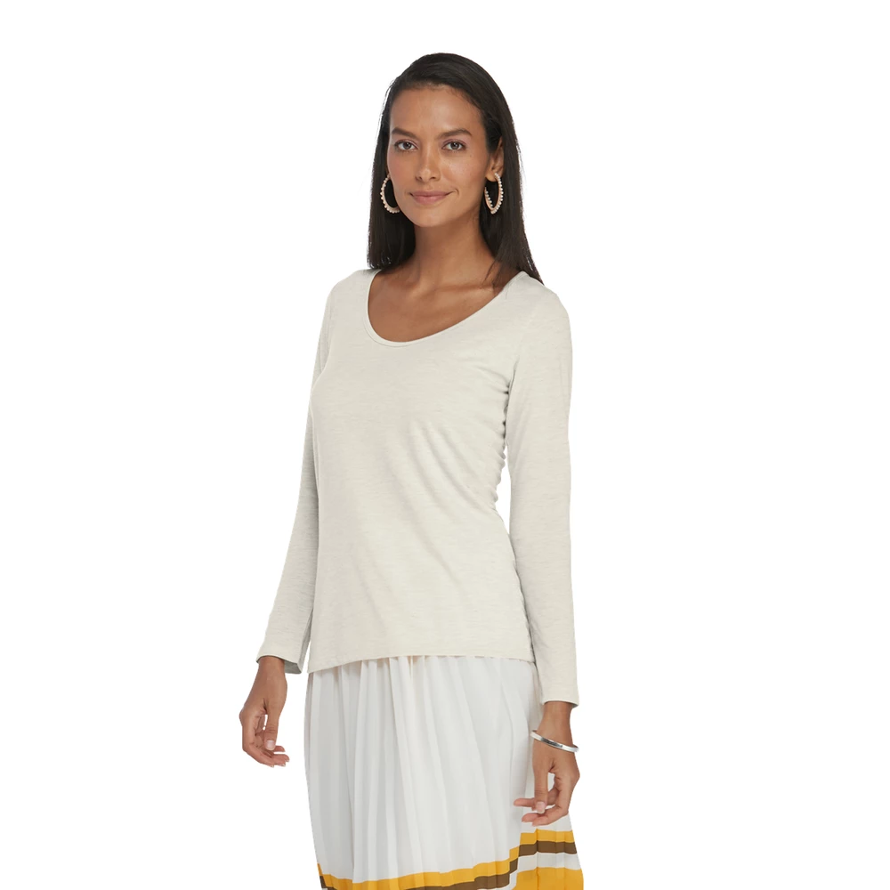 Platinum Ladies Tri-Blend Long Sleeve Scoop Neck Tee 8 Platinum Ladies Tri-Blend Long Sleeve Scoop Neck Tee - Image 6