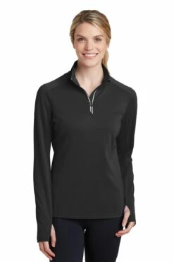 Ladies Sport-Wick Textured 1/4-Zip Pullover -Jiffyshirts Store 6e6acb20ceb027