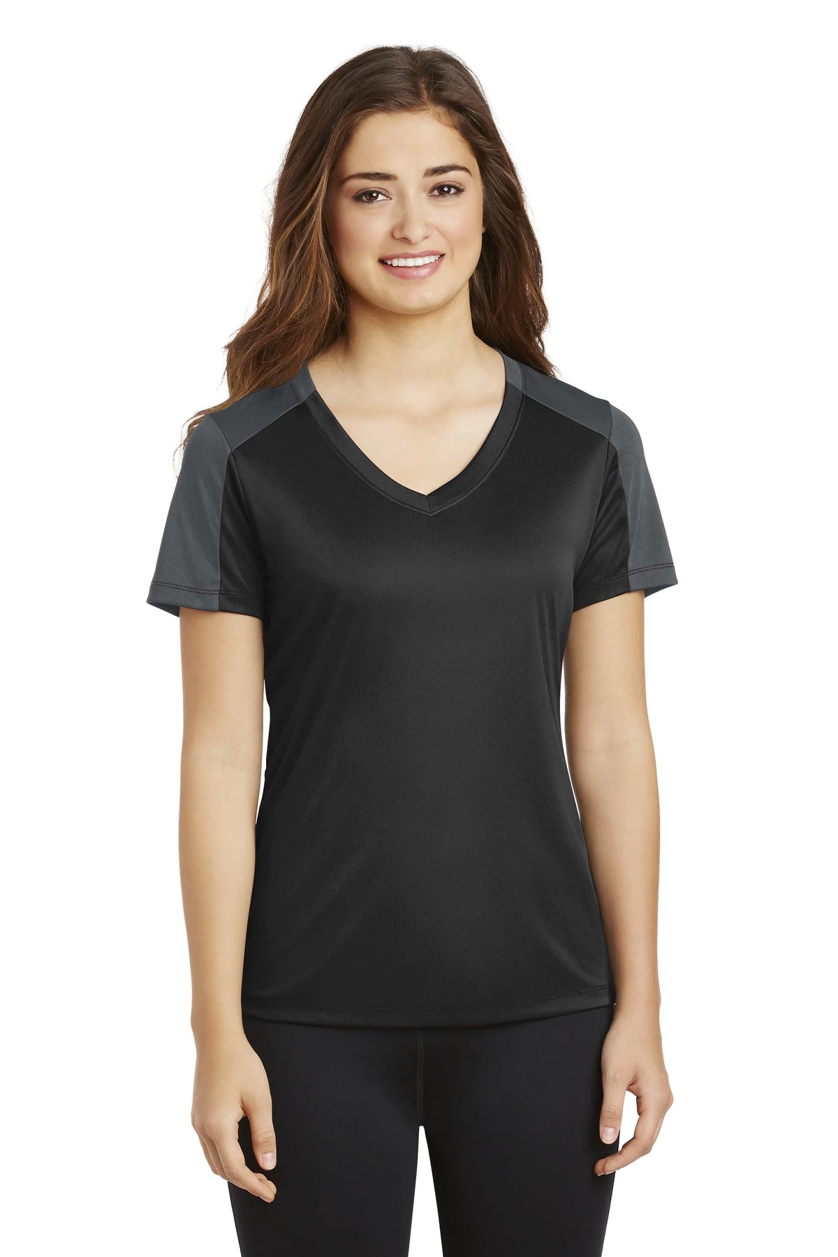 Ladies PosiCharge Competitor Sleeve-Blocked V-Neck Tee 8 Ladies PosiCharge Competitor Sleeve-Blocked V-Neck Tee - Image 6