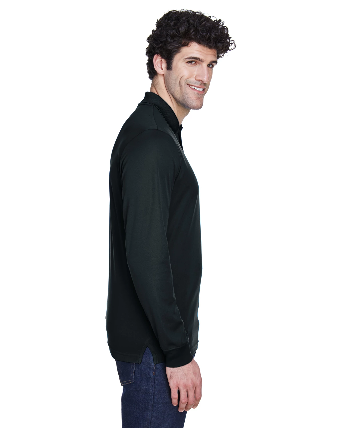 Men's Tall Pinnacle Performance Long-Sleeve Piqué Polo 4 Men's Tall Pinnacle Performance Long-Sleeve Piqué Polo - Image 2